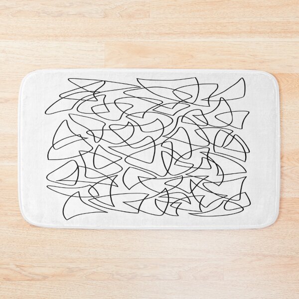 Item preview,  Abstract Overlapping Shapes, Drawing, Black on White designed and sold by velvetearth.
