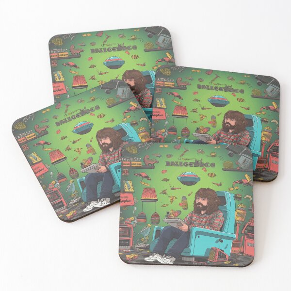 Item preview, Retro Galore: Arcade Dreams in Green designed and sold by Bokabo.