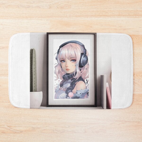 Item preview, Cute Anime Girl Savoring Noodles designed and sold by Shirtastically.