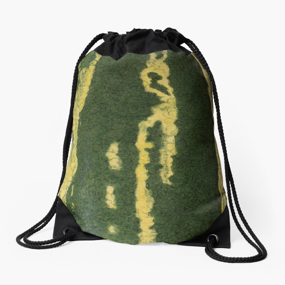 Vintage Watermelon Illustration Drawstring Bag