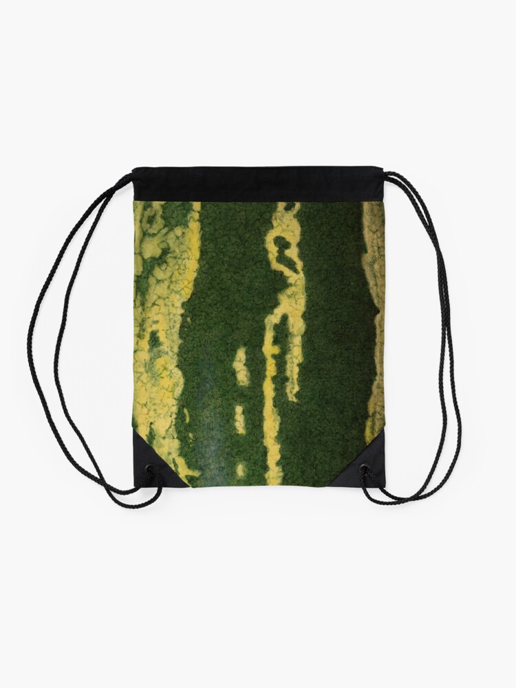 Alternate view of Vintage Watermelon Illustration Drawstring Bag