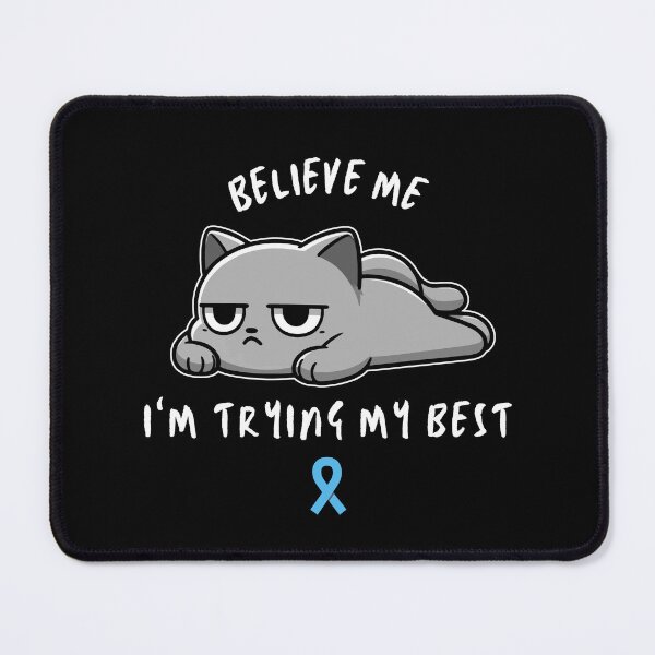 Item preview, POTs Syndrome Warrior Cat With Awareness Ribbon designed and sold by CrystalCrush.