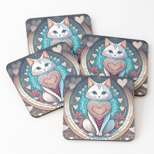Item preview, Valentine's Day cat 6 designed and sold by Mandalahijo.