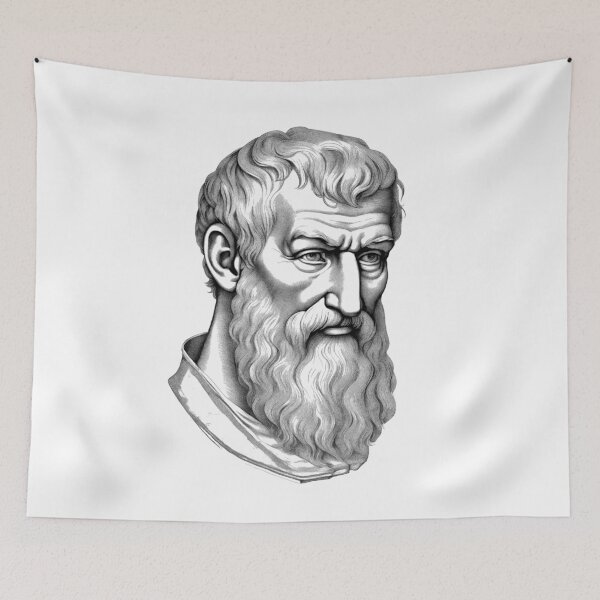 Item preview, Portrait of Epicurus (341–270 BC) designed and sold by NTGUILTY.