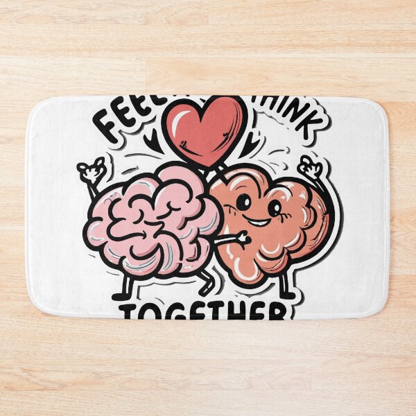 Item preview, Embrace Your Intellect and Emotions - Brain and Heart Hug designed and sold by NiftyWrx.