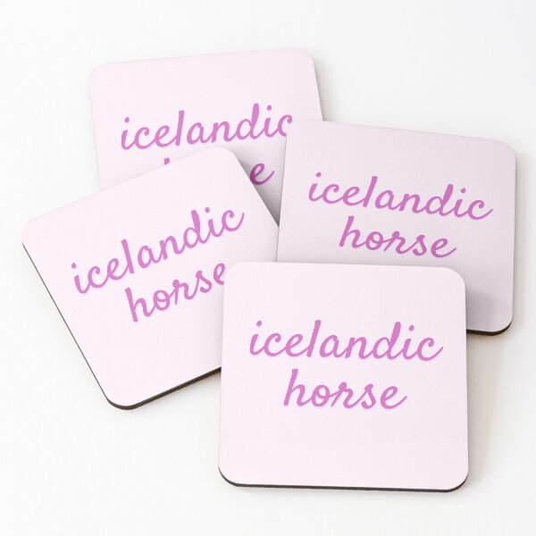 Item preview, Pink Icelandic Horse Bubble Letters designed and sold by theaadesigns.