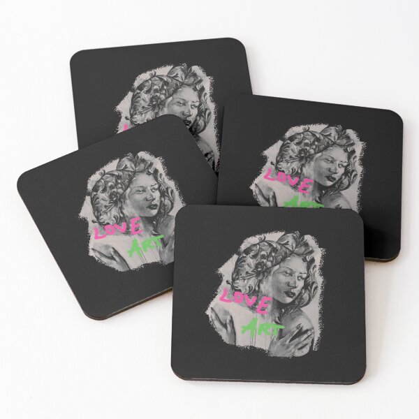 Item preview, Love Art Woman Artist Romantic coal vintage designed and sold by MagdaKlosArt.