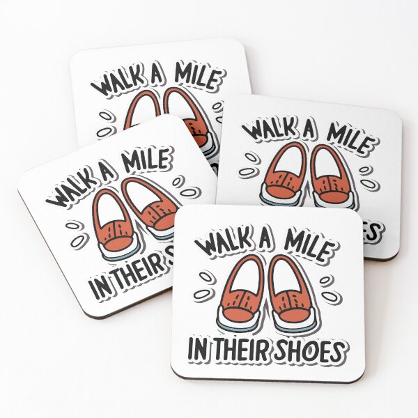 Item preview, Cartoon Shoes Empathy Quote - Walk a Mile in Their Shoes designed and sold by NiftyWrx.