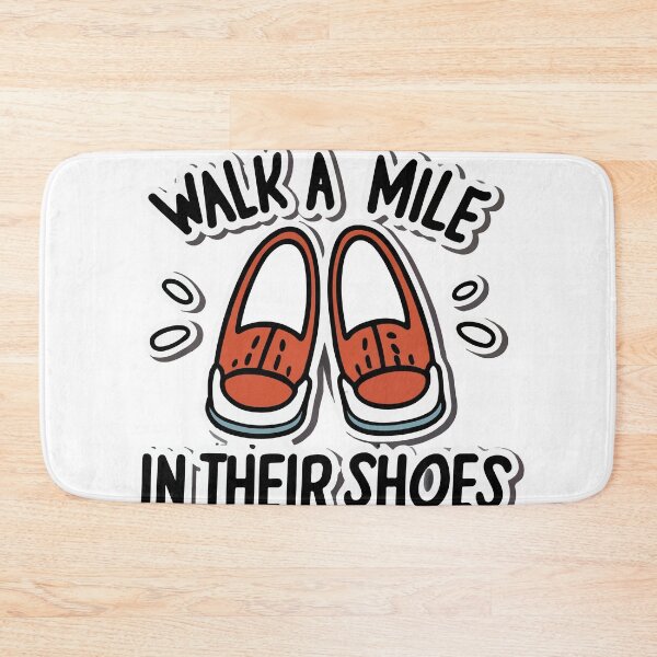 Item preview, Cartoon Shoes Empathy Quote - Walk a Mile in Their Shoes designed and sold by NiftyWrx.