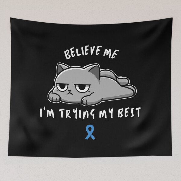 Item preview, Thyroid Disease Warrior Cat With Awareness Ribbon designed and sold by CrystalCrush.