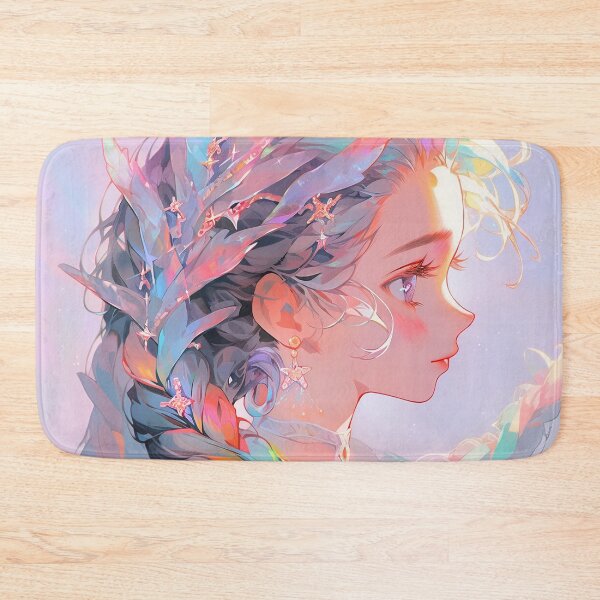 Item preview, Iridescent Pastel Braid Anime Girl designed and sold by bubblegoth.