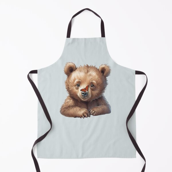 Item preview, Baby brown bear with orange butterfly on nose designed and sold by LittleGnomad.