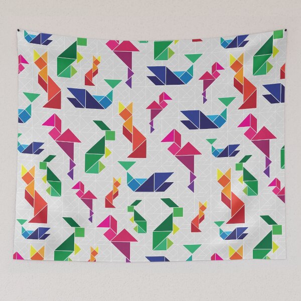 Artikelvorschau, Regenbogen Tier Tangram entworfen und verkauft von Linziloop.