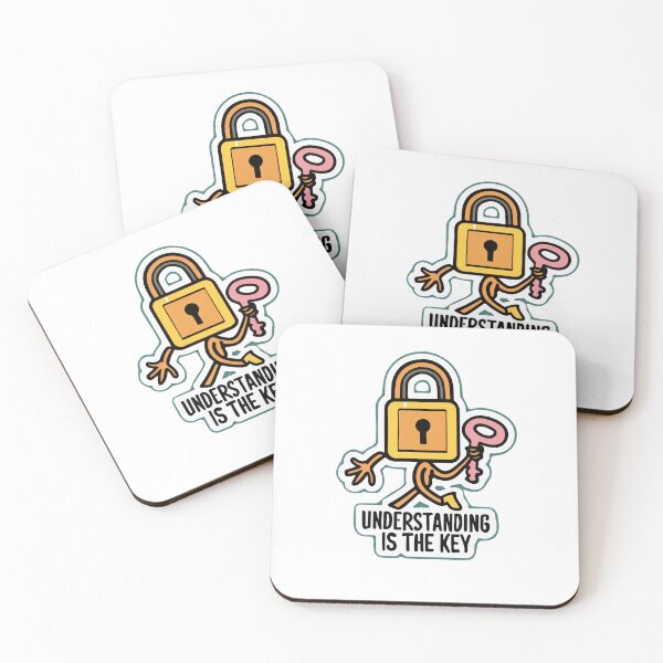 Item preview, Cartoon Lock and Key Human Figure - 'Understanding is the Key' designed and sold by NiftyWrx.