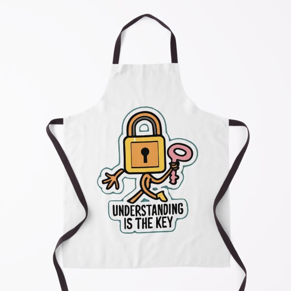 Item preview, Cartoon Lock and Key Human Figure - 'Understanding is the Key' designed and sold by NiftyWrx.