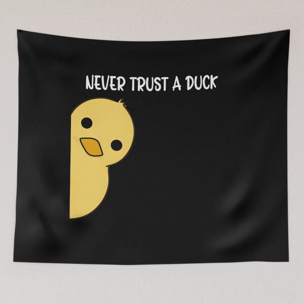 Item preview, Never Trust A Duck Funny Meme designed and sold by Pati-Design.