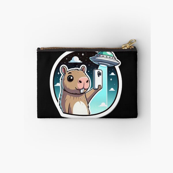 Item preview, Capybara Selfie with UFOs designed and sold by Master-Print.