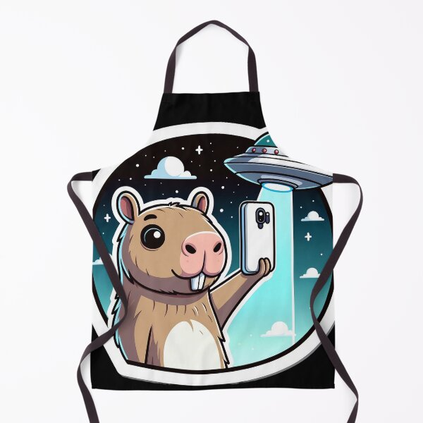 Item preview, Capybara Selfie with UFOs designed and sold by Master-Print.