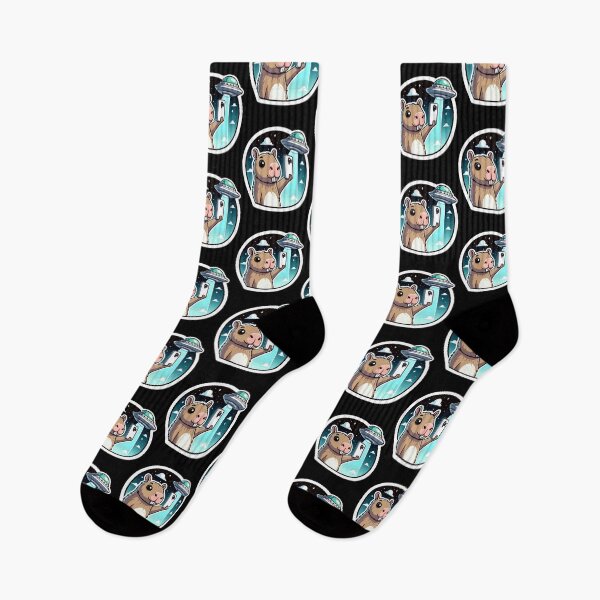 Item preview, Capybara Selfie with UFOs designed and sold by Master-Print.
