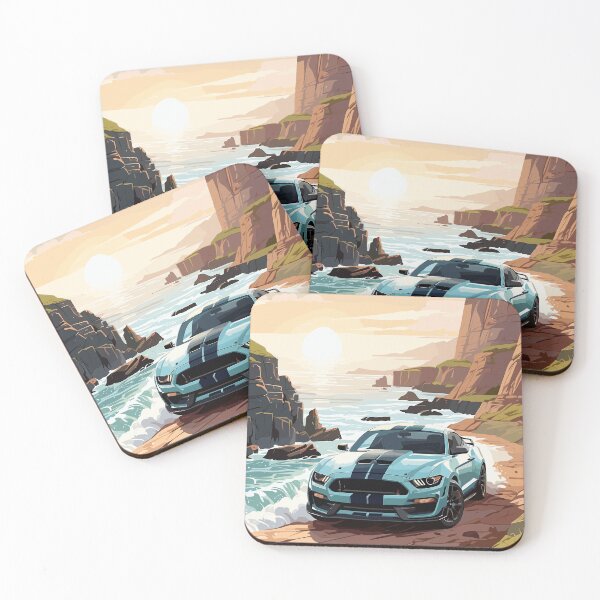 Item preview, Modern American GT 500 Muscle Car Blue and Black Poster designed and sold by VenZolic.