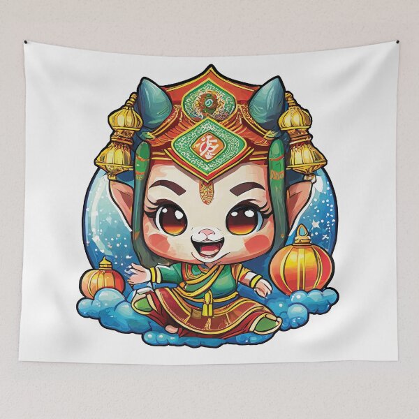 Item preview, Cartoon animal in Asian style art designed and sold by nvrprooo.