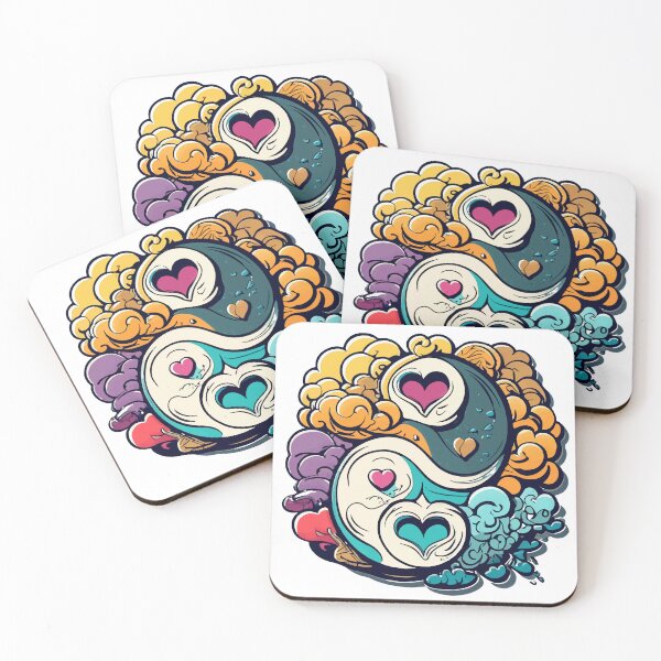 Item preview, Heart and Mind Yin-Yang - Comic Style designed and sold by NiftyWrx.