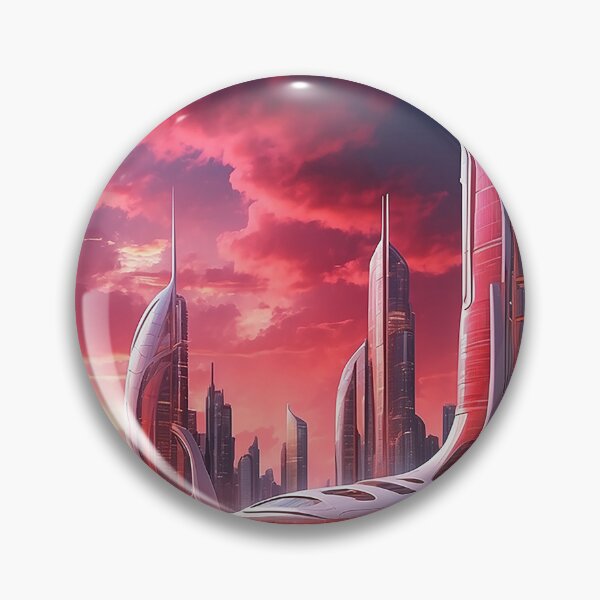 Item preview, futuristic photo of the future city of Chicago 3000 v4 designed and sold by Colorful-Worlds.