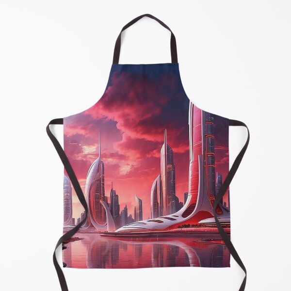 Item preview, futuristic photo of the future city of Chicago 3000 v4 designed and sold by Colorful-Worlds.