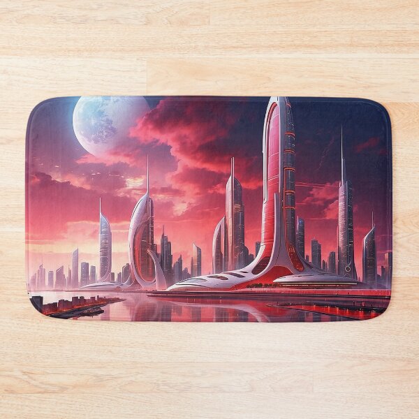 Item preview, futuristic photo of the future city of Chicago 3000 v4 designed and sold by Colorful-Worlds.