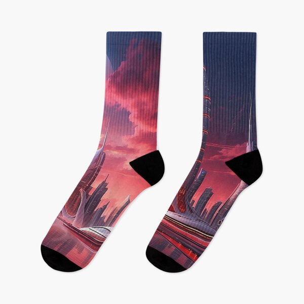 Item preview, futuristic photo of the future city of Chicago 3000 v4 designed and sold by Colorful-Worlds.
