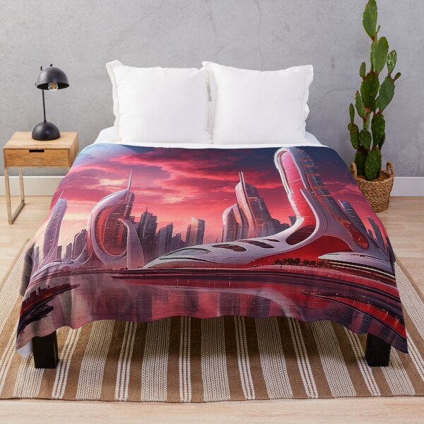 Item preview, futuristic photo of the future city of Chicago 3000 v4 designed and sold by Colorful-Worlds.