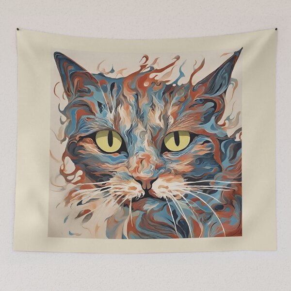 Item preview, Wild Painted Cat designed and sold by LittleGoblinPrs.