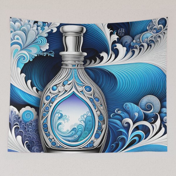 Item preview, Time in a Bottle - Cerulean Waves designed and sold by Heather Wooldridge.