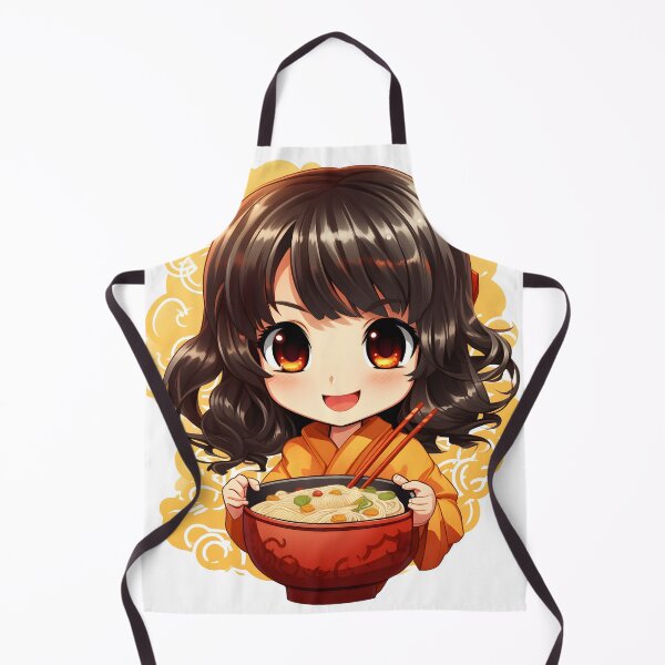 Item preview, Kawaii Anime Girl with Retro Style and Delicious Ramen Noodles designed and sold by Shirtastically.