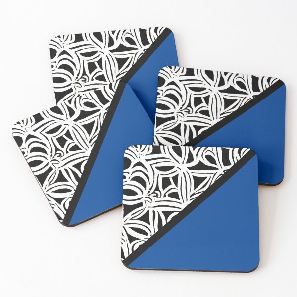 Item preview, Navy blue and the pattern bisected by black designed and sold by CushyNest.