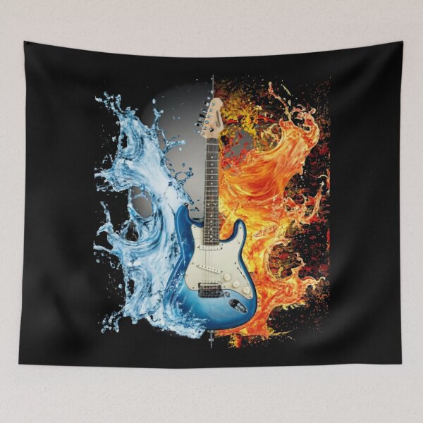 Item preview, Electric guitar on the background of the city designed and sold by rafal12345.