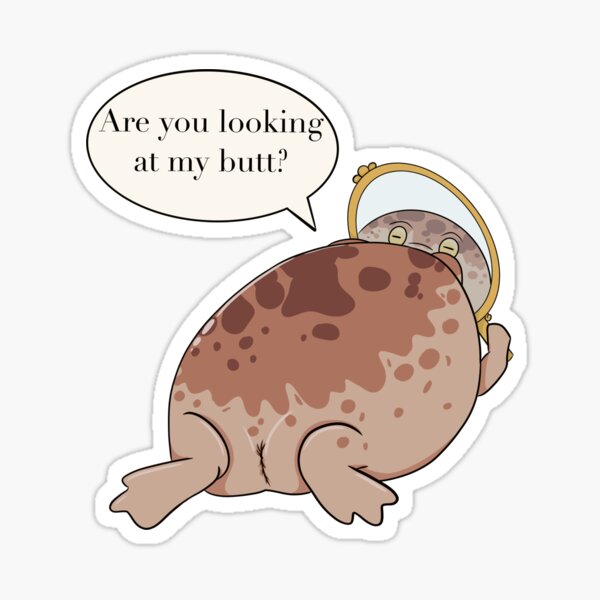 Item preview, Frog butt stickers „Are you looking at my butt?” designed and sold by CANDYFrog.
