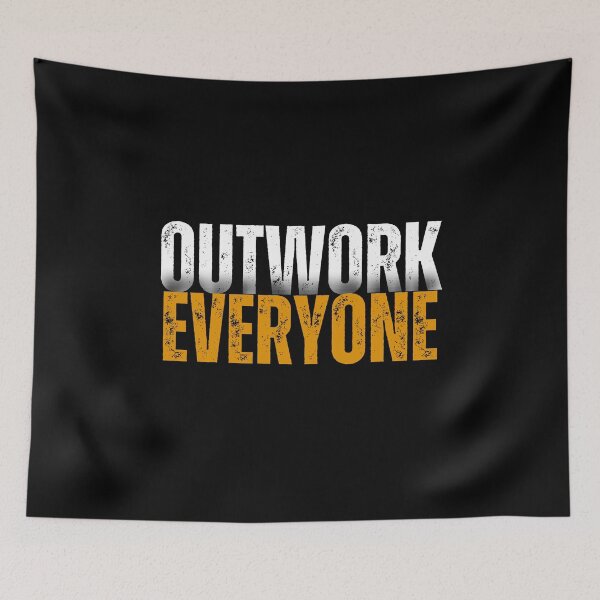Item preview, Motivational Mastery: Outwork Everyone Tee designed and sold by AI-volution.