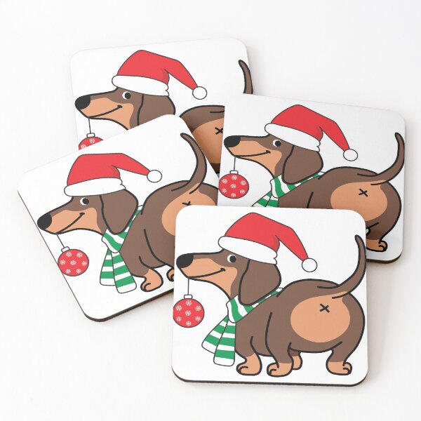 Item preview, Dachshund Christmas dog designed and sold by ImagineItNow.