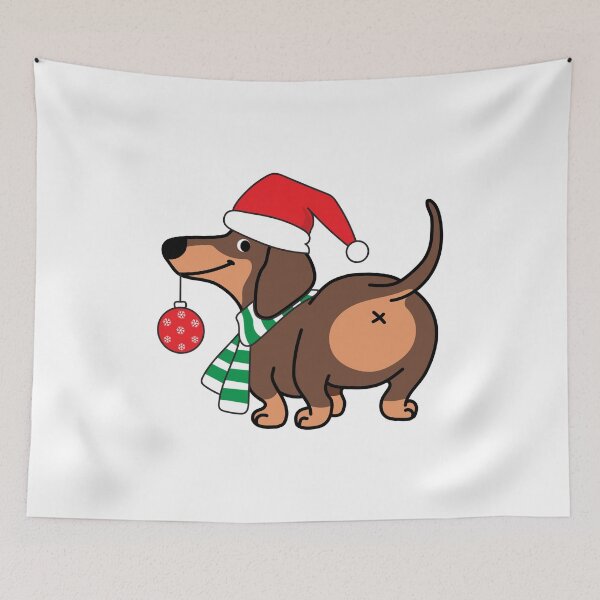 Item preview, Dachshund Christmas dog designed and sold by ImagineItNow.