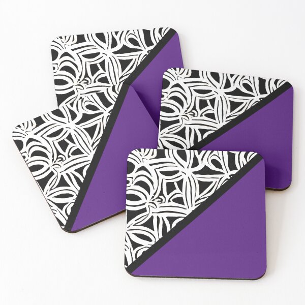 Item preview, Royal purple and the pattern bisected by black designed and sold by CushyNest.