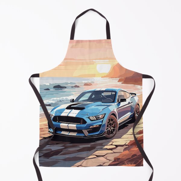 Item preview, Modern American GT 500 Muscle Car Blue and White Poster designed and sold by VenZolic.