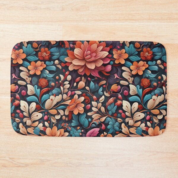 Item preview, Floral pattern with bold colors designed and sold by CreativeSparkzz.
