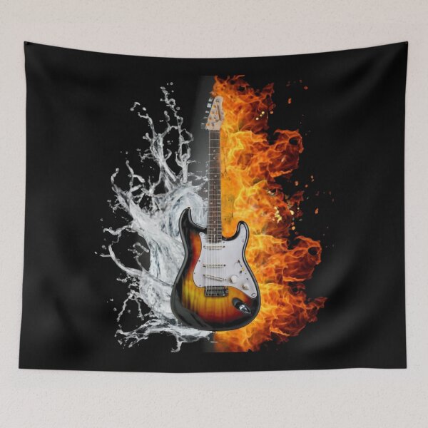 Item preview, Electric guitar on the fire and water designed and sold by rafal12345.