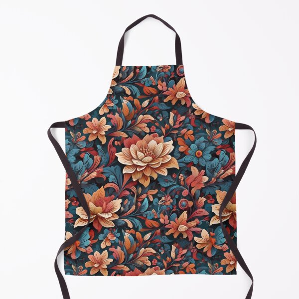 Item preview, Floral pattern with turquoise designed and sold by CreativeSparkzz.