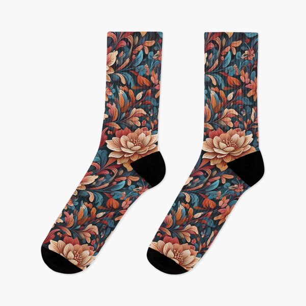Item preview, Floral pattern with turquoise designed and sold by CreativeSparkzz.