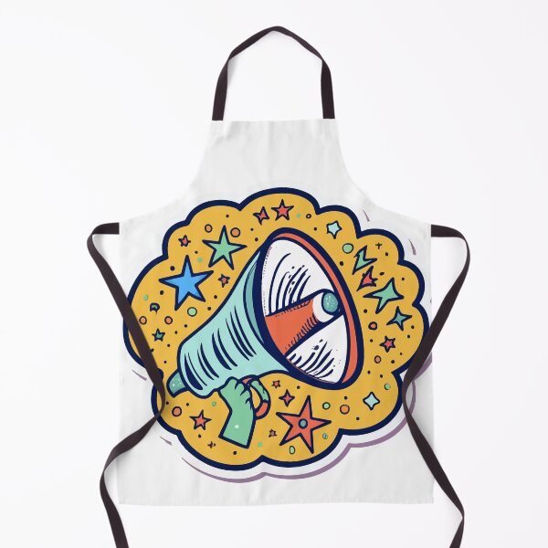 Item preview, Cheerleader Megaphone & Stars Comic Style designed and sold by NiftyWrx.