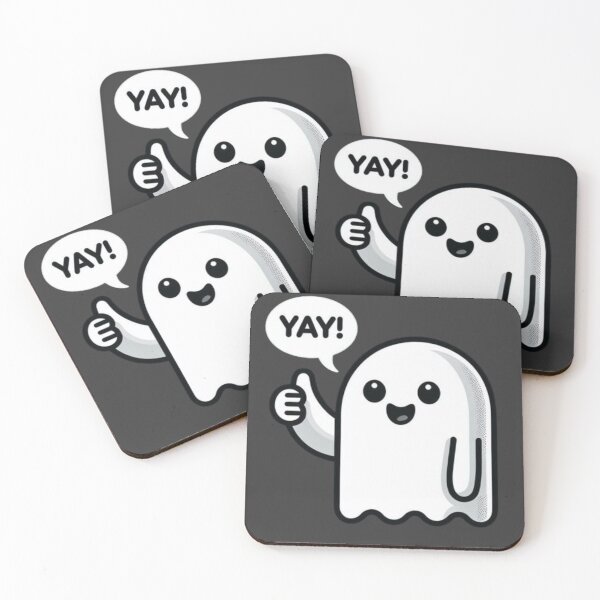 Item preview, Happy Ghost Celebrates: YAY Speech Bubble designed and sold by INVADesign.