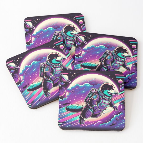 Item preview, Synthwave Platypus Astronaut designed and sold by Zestpond.