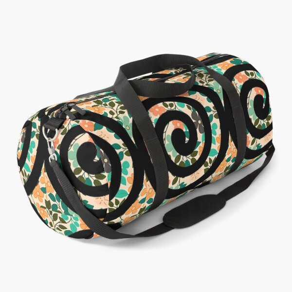 Item preview, Black Spiral on Floral Background designed and sold by CushyNest.